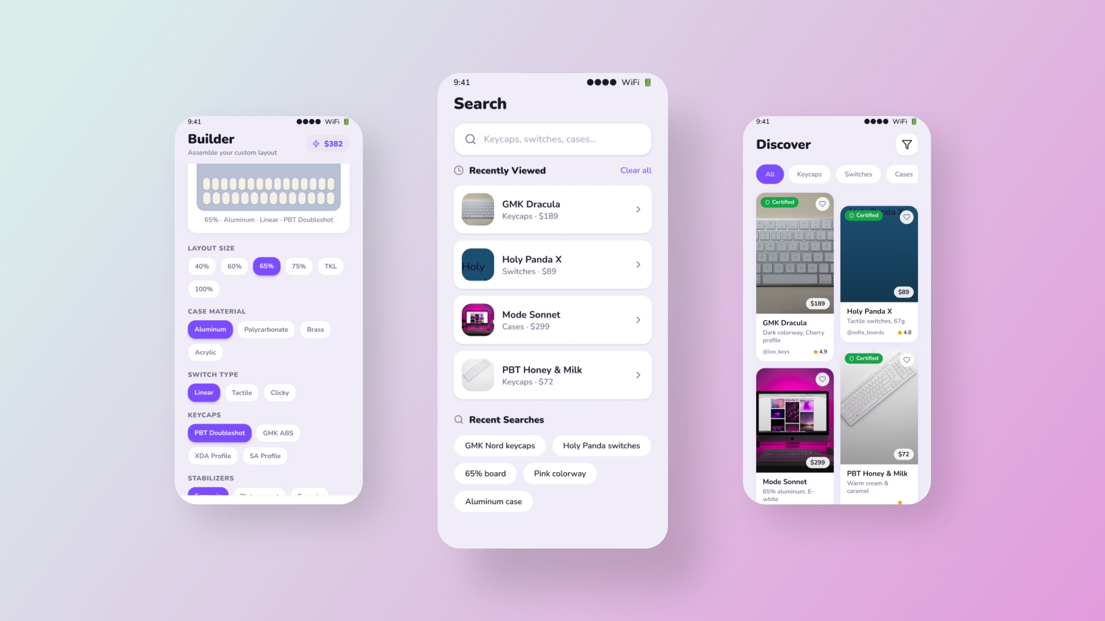 'Trending' Home Screen Mockup